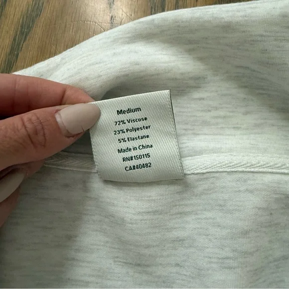 Varley Cream Half-Zip Sweatshirt - Picture 3 of 4